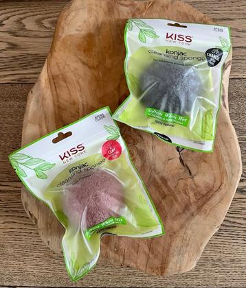 Kiss Konjac Reinigingssponzen – 2 stuks – Nieuw beschikbaar voor biedingen