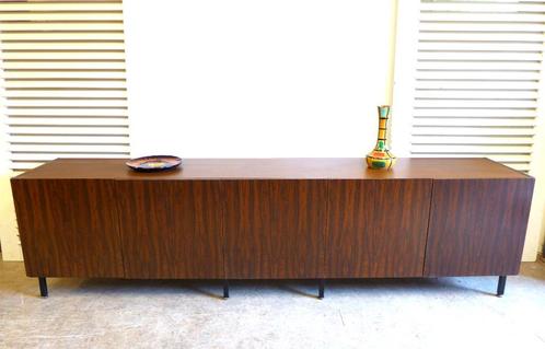 Mooie vintage palissander lowboard tv kast dressoir 249 cm, Huis en Inrichting, Kasten | Dressoirs, Zo goed als nieuw, 150 tot 200 cm