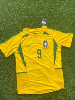 Brazilië voetbalshirt 2002 thuis tenue *RETRO* RONALDO #9, Kleding | Heren, Sportkleding, Maat 48/50 (M), Geel, Nike, Nieuw
