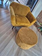 Woood Fauteuil met Poef - Stijlvol en Comfortabel!, Huis en Inrichting, Fauteuils, Ophalen of Verzenden, Zo goed als nieuw, 75 tot 100 cm