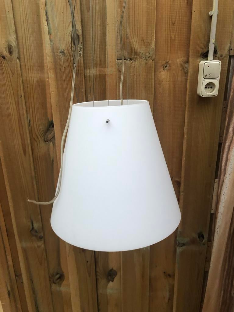 2 Witte hanglampen van Steinhauer, Huis en Inrichting, Lampen | Hanglampen, Ophalen, Zo goed als nieuw, Kunststof, Minder dan 50 cm