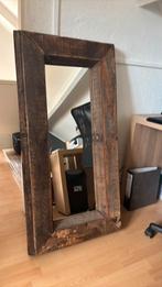 Te koop prachtige zware massieve houten spiegel, Huis en Inrichting, Ophalen of Verzenden, Zo goed als nieuw, Minder dan 100 cm