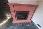 Elektrische kachel met houten schouw ombouw, Huis en Inrichting, Haarden, Ophalen, Zo goed als nieuw, Vrijstaande haard, Elektrische haard