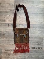 Vintage tasje met franje, Sieraden, Tassen en Uiterlijk, Tassen | Damestassen, Verzenden, Zo goed als nieuw, Bruin, Schoudertasje