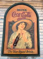Vintage 1950’s Coca-Cola Reclamebord, Ophalen, Gebruikt, Reclamebord