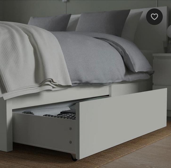 NIEUW IN DE DOOS 4 Ikea Malm bedlades, wit, Huis en Inrichting, Slaapkamer | Bedden, Nieuw, Eenpersoons, Hout, Wit, Ophalen