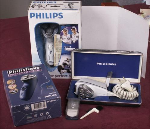 Verzameling van 3 Philishaves Philips, scheerkop/baardtrimme, Witgoed en Apparatuur, Persoonlijke-verzorgingsapparatuur, Zo goed als nieuw
