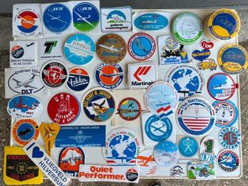 Veel diverse vintage stickes luchtvaart en zweefvliegen beschikbaar voor biedingen