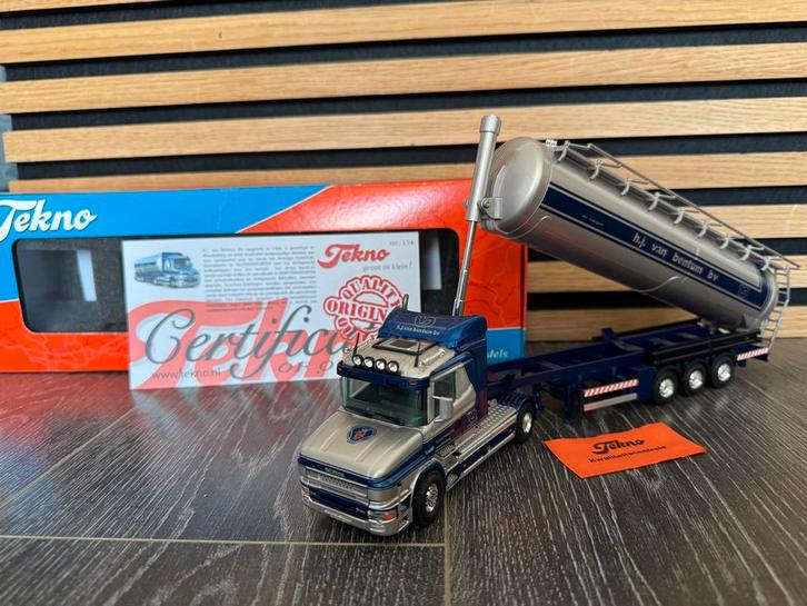Tekno Scania 164 Torpedo H.J. Van Bentum.  Met certificaat., Hobby en Vrije tijd, Modelbouw | Auto's en Voertuigen, Zo goed als nieuw