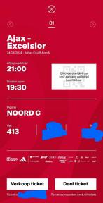 Ajax - excelsior,413, 2 tickets naast elkaar.
