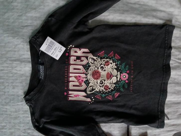 Meisjesshirt met opdruk.  Maat 92, Kinderen en Baby's, Kinderkleding | Maat 92, Nieuw, Meisje, Shirt of Longsleeve, Ophalen of Verzenden