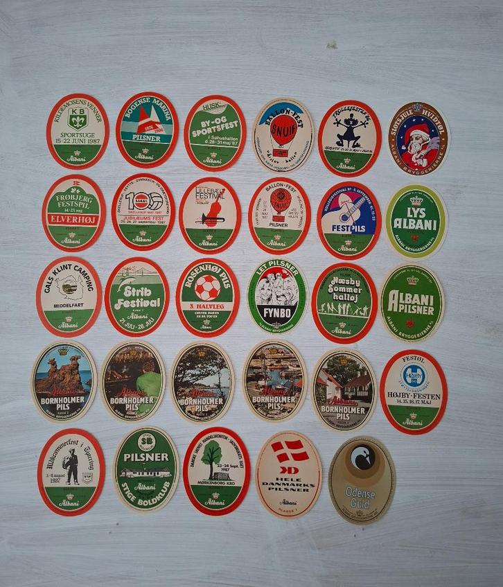 Bieretiketten Denemarken, Verzamelen, Biermerken, Nieuw, Overige typen, Overige merken, Ophalen of Verzenden