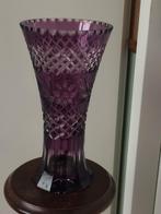 kristallen kristal vaas geslepen glas boheems paarse, Ophalen of Verzenden
