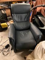 Leren sta op stoel, Ophalen, Blauw, Leer, Zo goed als nieuw