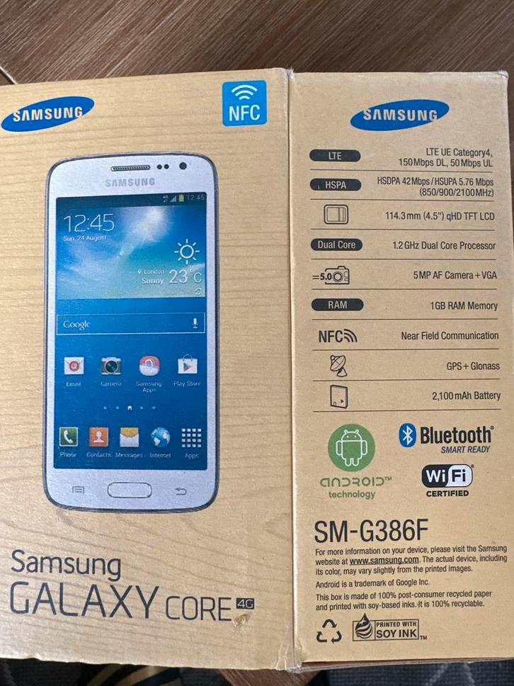 Samsung Galaxy Core - Nieuw in doos, Telecommunicatie, Mobiele telefoons | Overige merken, Nieuw, Zonder abonnement, Zonder simlock