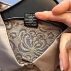 Oscalito longsleeve top beige met kant + satin mt S nr 47051, Oscalito, ., Beige, Ophalen of Verzenden