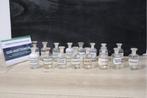 Set van 16 Vintage Kleine Glazen Apothekerspotjes, Ophalen of Verzenden