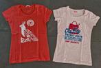 Twee zomerse meisjes T-shirts roze rood Hema maat 158 / 164, Meisje, Ophalen of Verzenden, Zo goed als nieuw, Shirt of Longsleeve