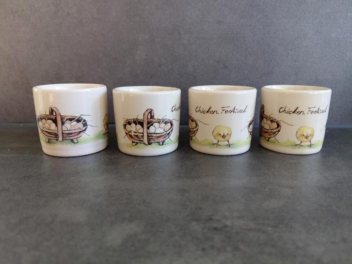 Servies eierdopje kip Chicken Festival Jet ter Steege Pasen, Huis en Inrichting, Keuken | Servies, Zo goed als nieuw, Overige typen