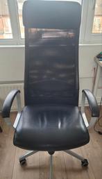 Ikea Markus leren bureaustoel, Huis en Inrichting, Bureaustoelen, Ophalen, Gebruikt, Zwart, Bureaustoel