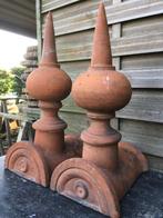 Zeldzame antieke terracotta dakpirins eindnokken, Doe-het-zelf en Verbouw, Dakpannen en Dakbedekking, Ophalen, Steen of Klei, Minder dan 5 m²