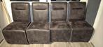 4 eetkamer stoelen op wieltjes bruin, Huis en Inrichting, Stoelen, Ophalen of Verzenden, Gebruikt, Bruin, Eén