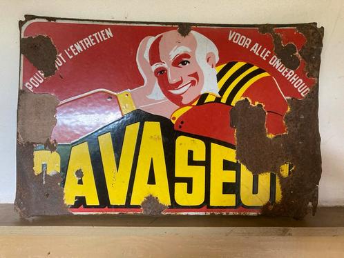 Vintage CAVASEUL Emaille Reclamebord, Antiek en Kunst, Antiek | Emaille, Ophalen of Verzenden