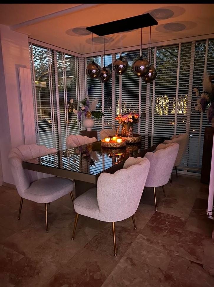 Eric Kuster Stijl Tafel met Stoelen, Huis en Inrichting, Tafels | Eettafels, Gebruikt, 50 tot 100 cm, 200 cm of meer, Vijf personen of meer