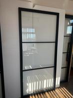 Stalen schuifdeur 3 vaks 100x215, Ophalen, 80 tot 100 cm, 215 cm of meer, Binnendeur