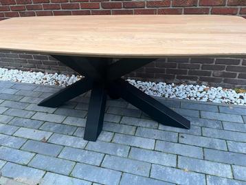 Deens ovale eettafel, massief eiken, 200x90cm beschikbaar voor biedingen