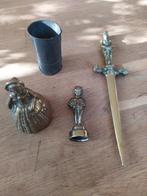 miniaturen koper brons dame bel, manneke pis, briefopener, Antiek en Kunst, Antiek | Koper en Brons, Ophalen of Verzenden