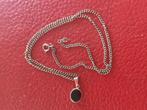 Zilveren kettinghanger + ketting., Ophalen of Verzenden, Gebruikt, Zwart, Zilver