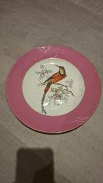 Porseleinen sierbord Bavaria 64 Vogelmotief –Handbeschilderd, Ophalen of Verzenden, Zo goed als nieuw, Porselein, Kop en/of schotel