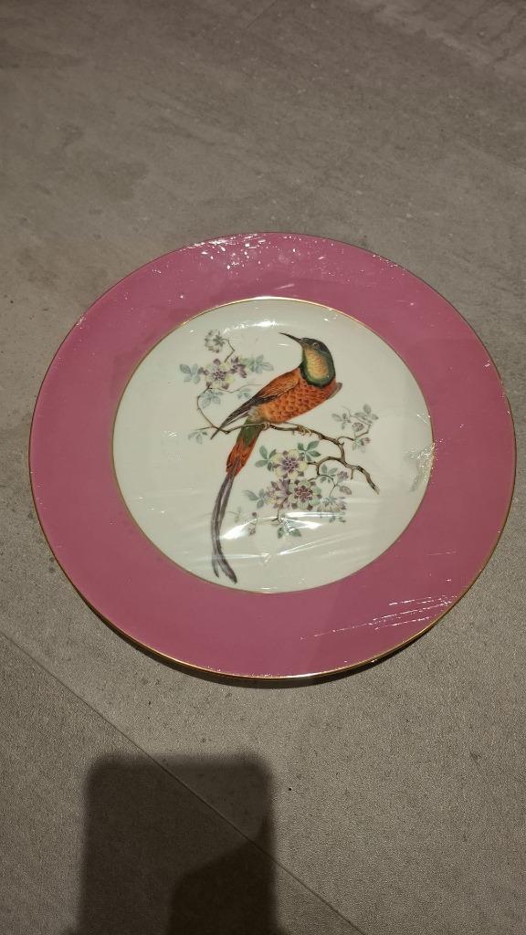 Porseleinen sierbord Bavaria 64 Vogelmotief –Handbeschilderd, Verzamelen, Porselein, Kristal en Bestek, Zo goed als nieuw, Kop en/of schotel