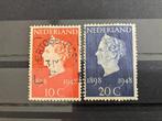 jubileumzegels wilhelmina 1948, Postzegels en Munten, Postzegels | Nederland, Na 1940, Verzenden, Gestempeld