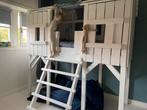 Boomhutbed (hoogslaper) + bijbehorende kast, Ophalen, 85 tot 100 cm, Zo goed als nieuw, Hoogslaper of Stapelbed