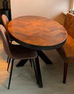 Mangohout eettafel visgraat, Ophalen, Zo goed als nieuw