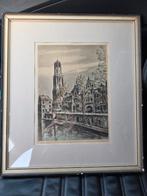 Utrechtse Domtoren Tekening in Lijst, Antiek en Kunst, Ophalen of Verzenden
