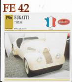 Fe42 autokaart bugatti type 68 ( 1946), Verzenden, Zo goed als nieuw, Auto's