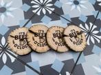 Stoere Bier Onderzetters - 'It's Beer O'Clock', Ophalen of Verzenden, Gebruikt, Glas of Kopje