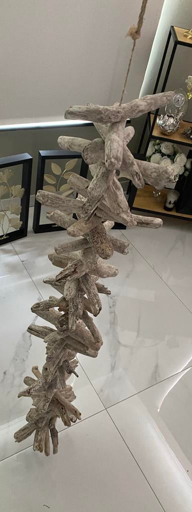 2xSlinger drijfhout houten ophang decoratie wandhanger groot, Huis en Inrichting, Woonaccessoires | Wanddecoraties, Ophalen of Verzenden