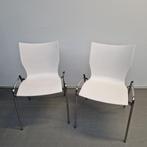 set 2x Casala stoel / kantoorstoelen - kunststof wit, Huis en Inrichting, Stoelen, Ophalen, Gebruikt, Kunststof, Vijf, Zes of meer stoelen
