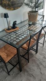 Eettafel en salontafel, Huis en Inrichting, Tafels | Sidetables, Ophalen, Gebruikt, 100 tot 150 cm, 25 tot 50 cm