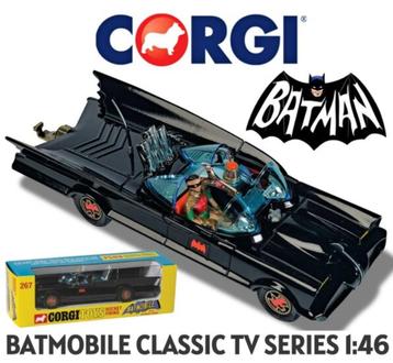 CORGI BATMOBILE MET BATMAN EN ROBIN - CLASSIC SIXTIES TV  beschikbaar voor biedingen