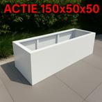 Actie plantenbak 150x50x50 wit zonder bodem, Info@plantenbakkenvanstaal.nl, 100 cm of meer, Binnen, Plantenbakken van Staal