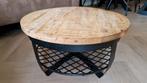 Mooie mango houten salontafel, Huis en Inrichting, Ophalen, 50 tot 100 cm, Rond, 50 tot 100 cm