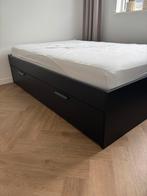 IKEA Ledikant Zwart 140x200 - Goede Staat, Ophalen, Zwart, 140 cm, Zo goed als nieuw