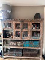 Vintage vitrinekast PTMD incl. Kisten, Ophalen, 25 tot 50 cm, 50 tot 100 cm, 150 tot 200 cm