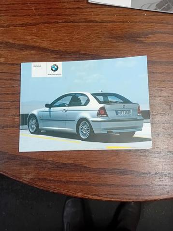 Handleiding instructieboekje voor BMW 3-serie E46 Compact beschikbaar voor biedingen