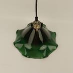 groene emaille lamp hanglamp vintage, Huis en Inrichting, Lampen | Hanglampen, Minder dan 50 cm, Ophalen of Verzenden, Zo goed als nieuw